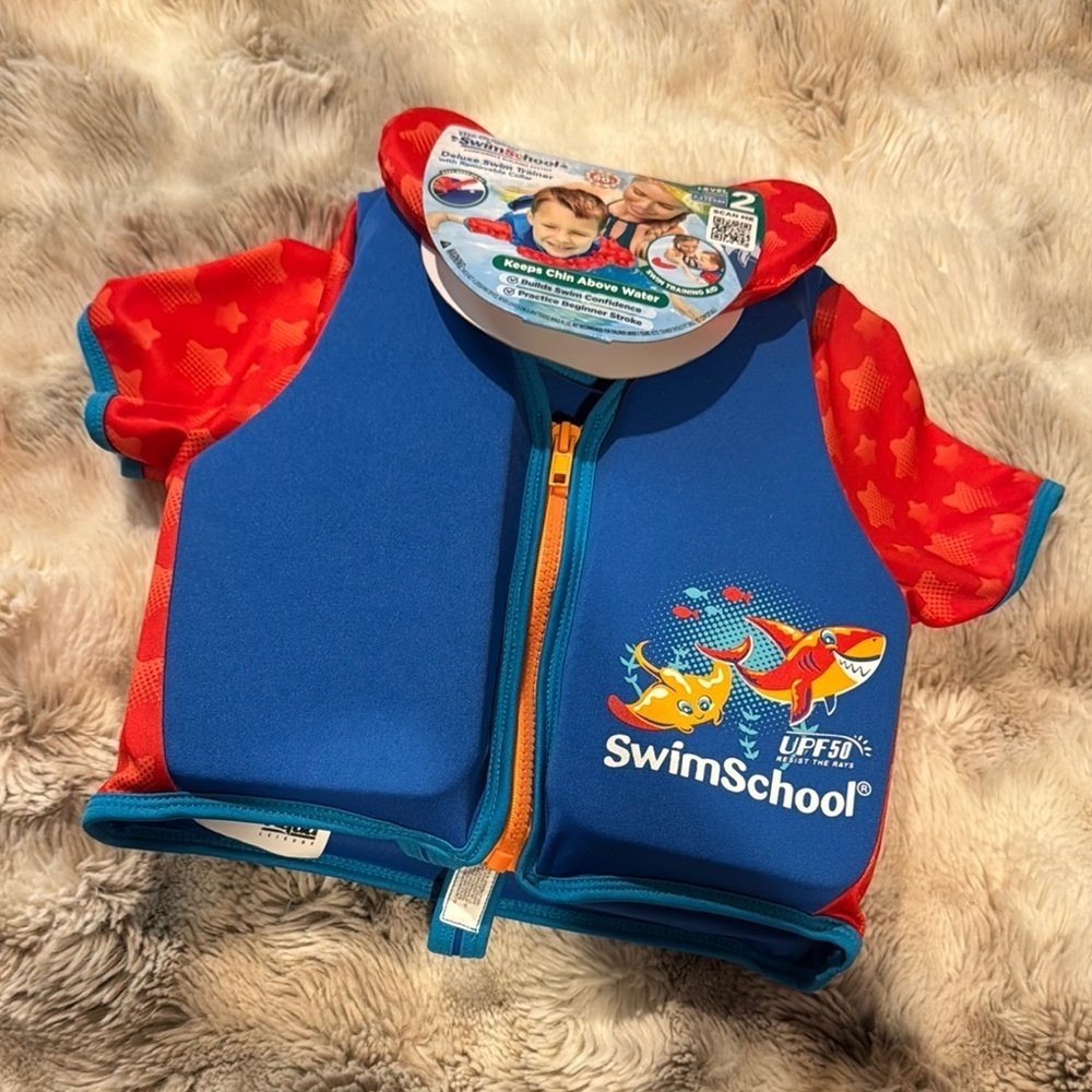 Kids Swim Vest - Blue and Red
